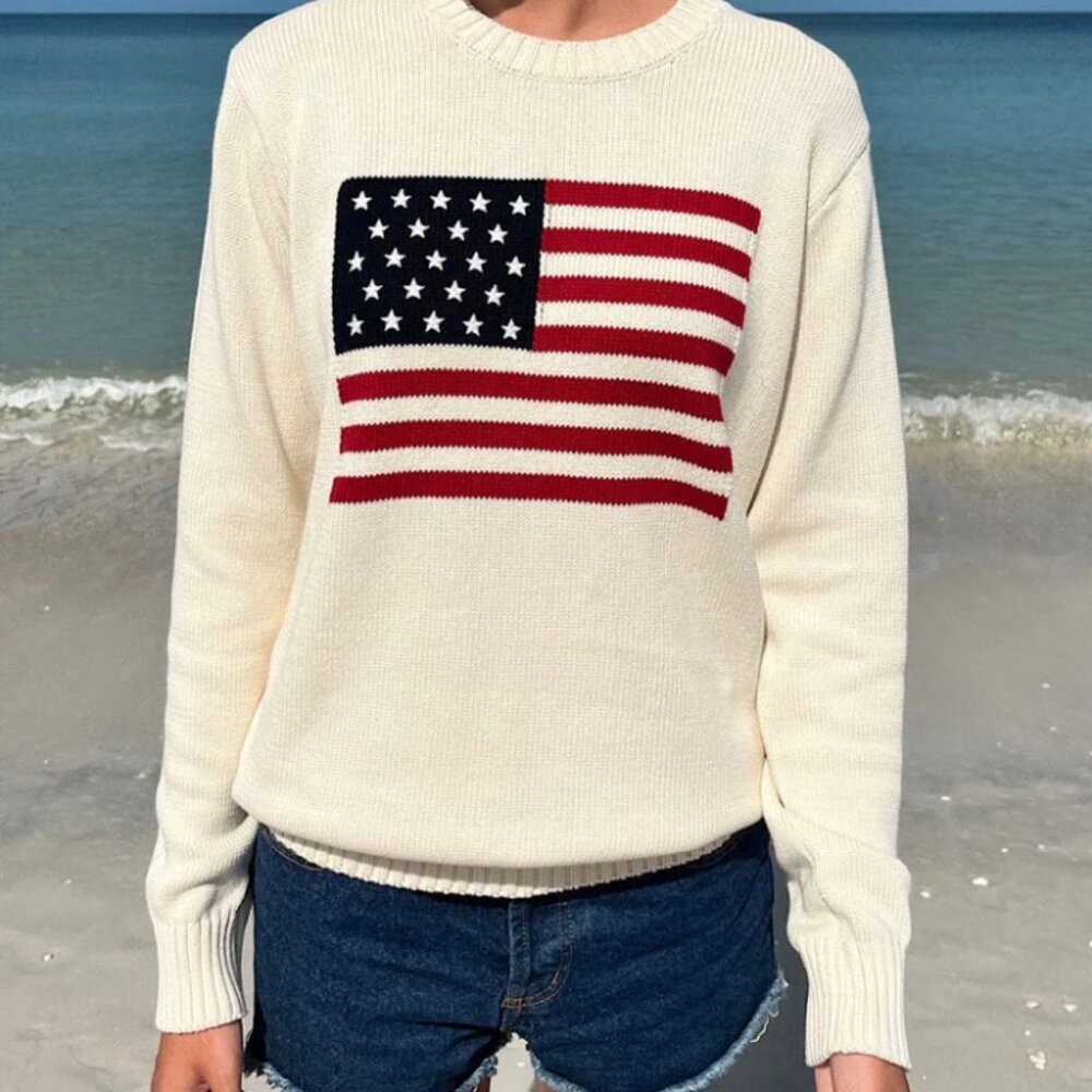 Brandy Melville Nico American Flag Sweater (NWOT)